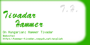 tivadar hammer business card